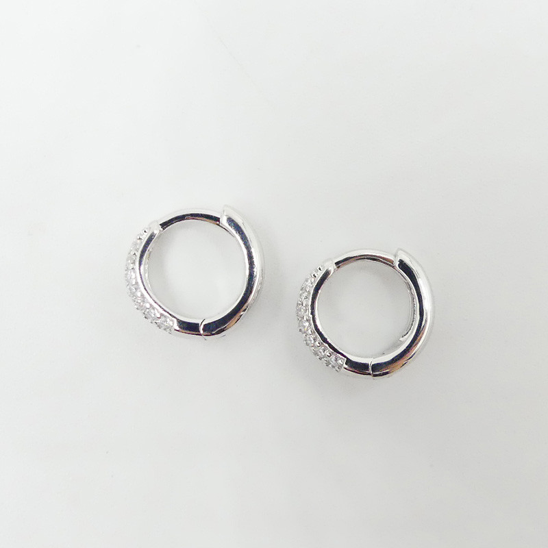 Petites créoles Argent strass