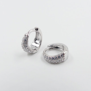Petites créoles Argent strass