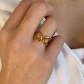 Bague Plaqué or enlacée ajourée