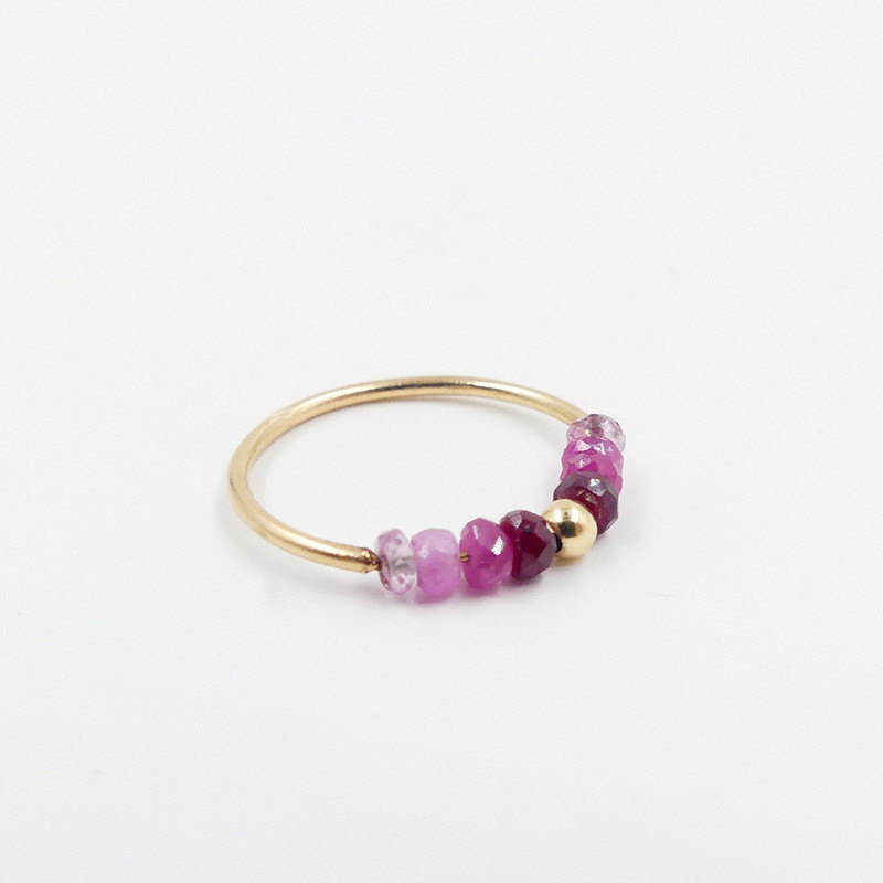 Bague or 18 carats rubis