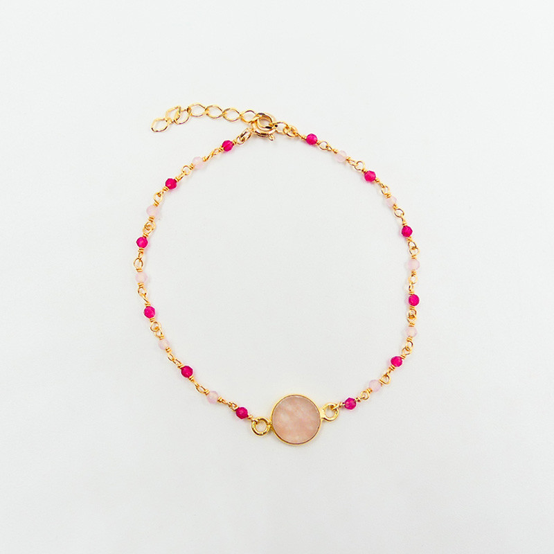 Bracelet Doré perles et pierres fines