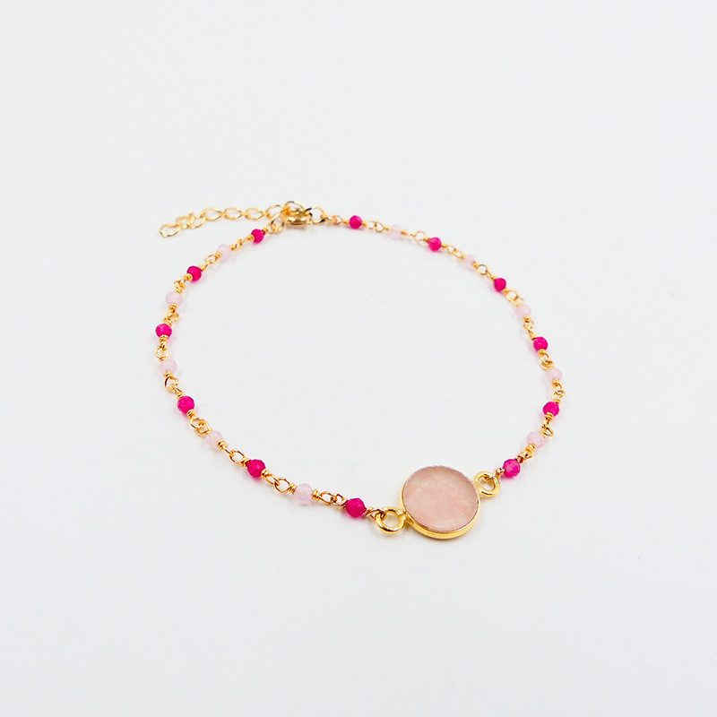 Bracelet Doré perles et pierres fines