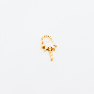 Charm's en or palmier blanc