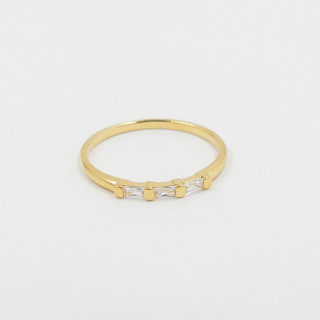 Bague Dorée 3 strass