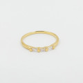 Bague Dorée 3 strass