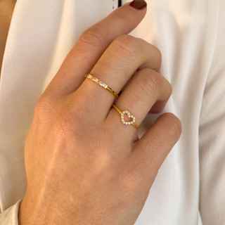 Bague Dorée 3 strass