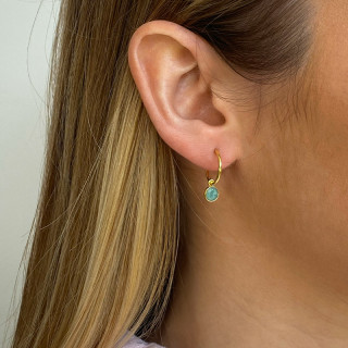 Boucles d'oreilles dorées Amazonite