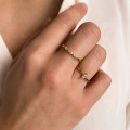 Bague Dorée 3 marquises strass