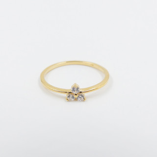 Bague Dorée trois strass