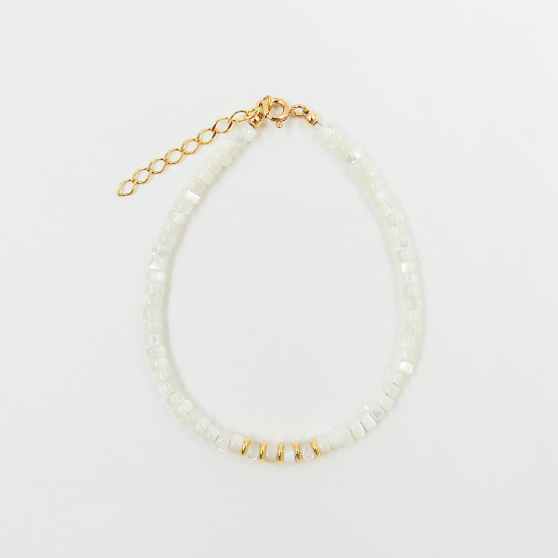 Bracelet Plaqué Or Nacre