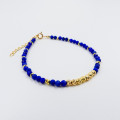 Bracelet Doré Pierre Rubis Zoisite ou Lapis