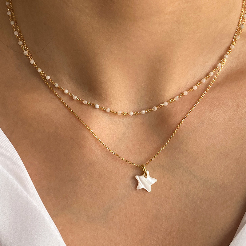 Collier Plaqué or charm's étoile