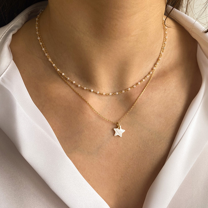 Collier Plaqué or charm's étoile