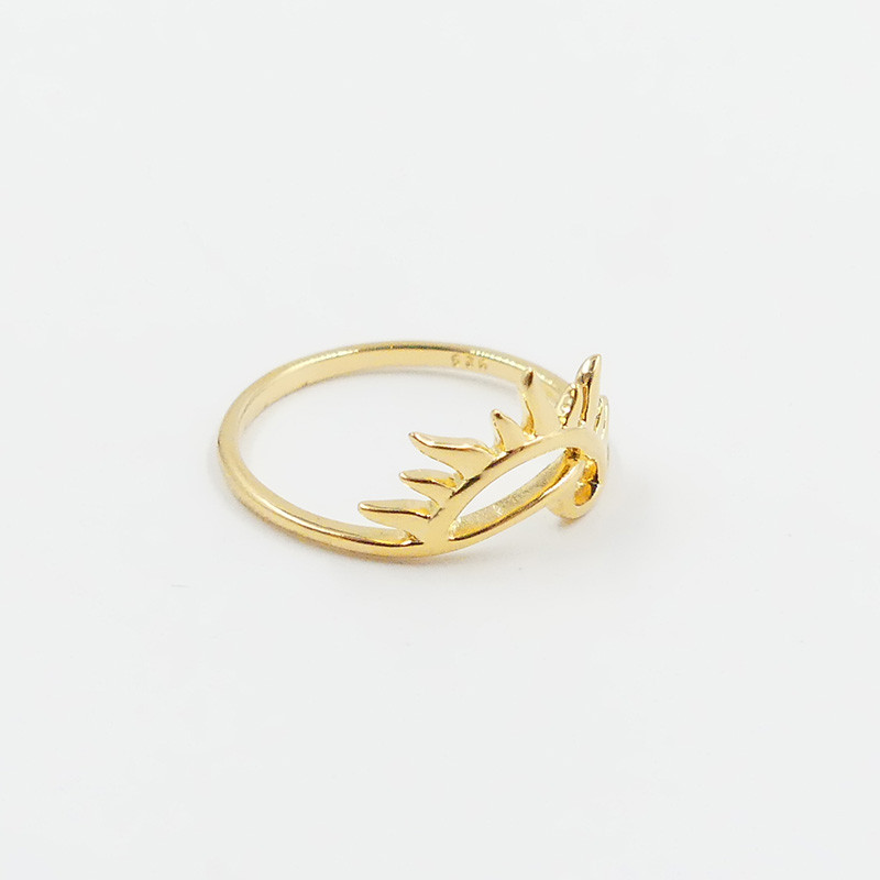 Bague dorée Wave & Sun