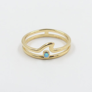 Bague dorée Surfeur