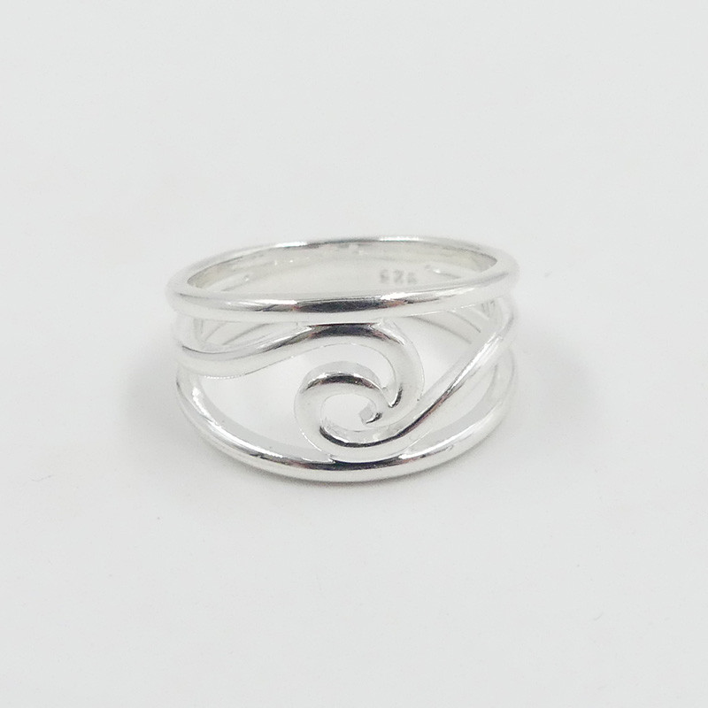 Bague Argent Big Wave