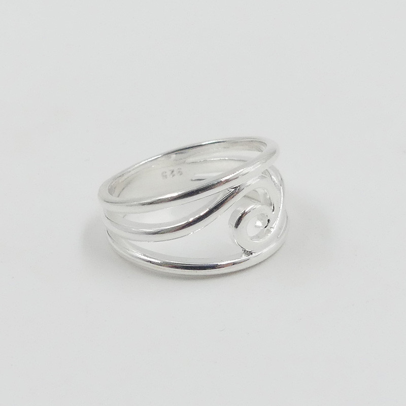 Bague Argent Big Wave