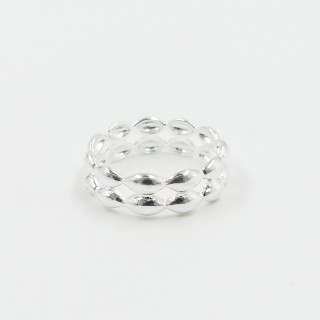 Bague Argent double anneaux