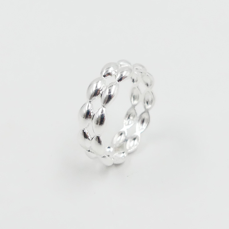Bague Argent double anneaux