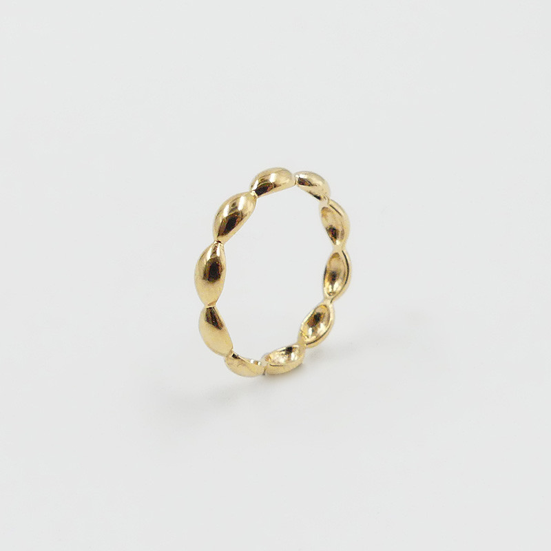 Bague Dorée anneau ovale