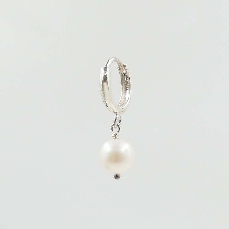 Boucle à l'unité argent perle de Culture