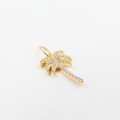 Charm's plaqué or palmier strass