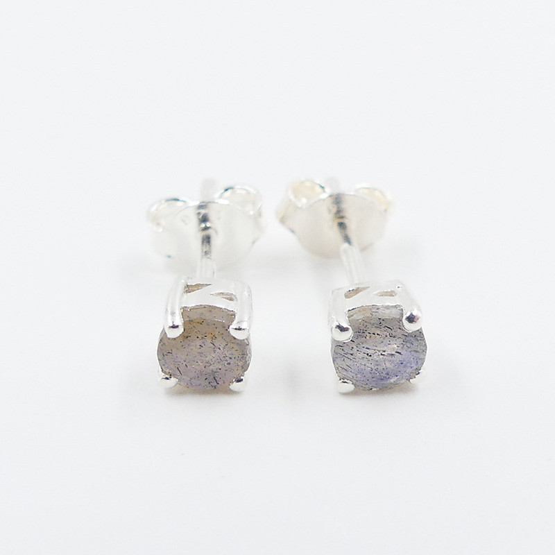 Clous Argent Labradorite