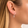 Boucles d'oreilles argent strass