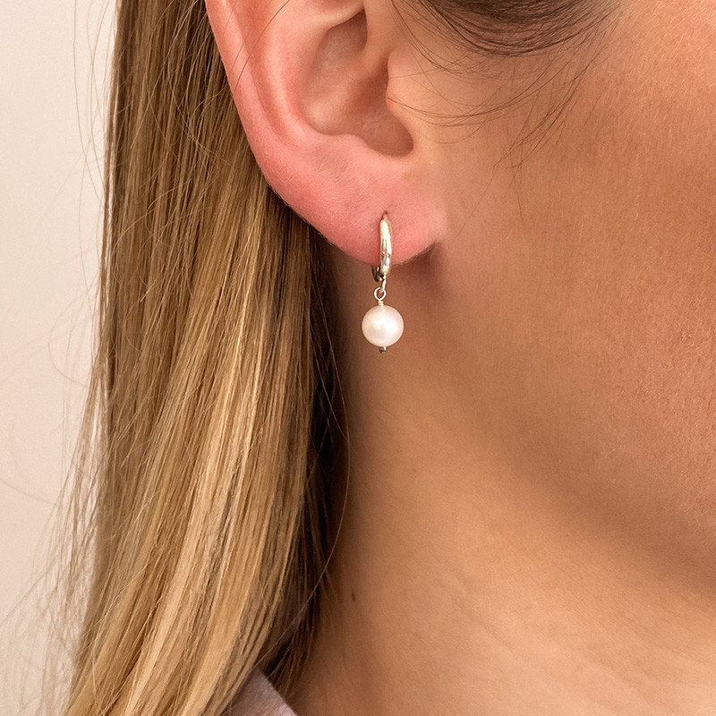 Boucle à l'unité argent perle de Culture