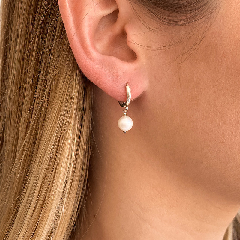 Boucle à l'unité argent perle de Culture