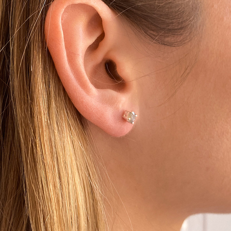 Clous Argent Labradorite