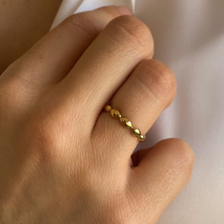 Bague Dorée anneau ovale
