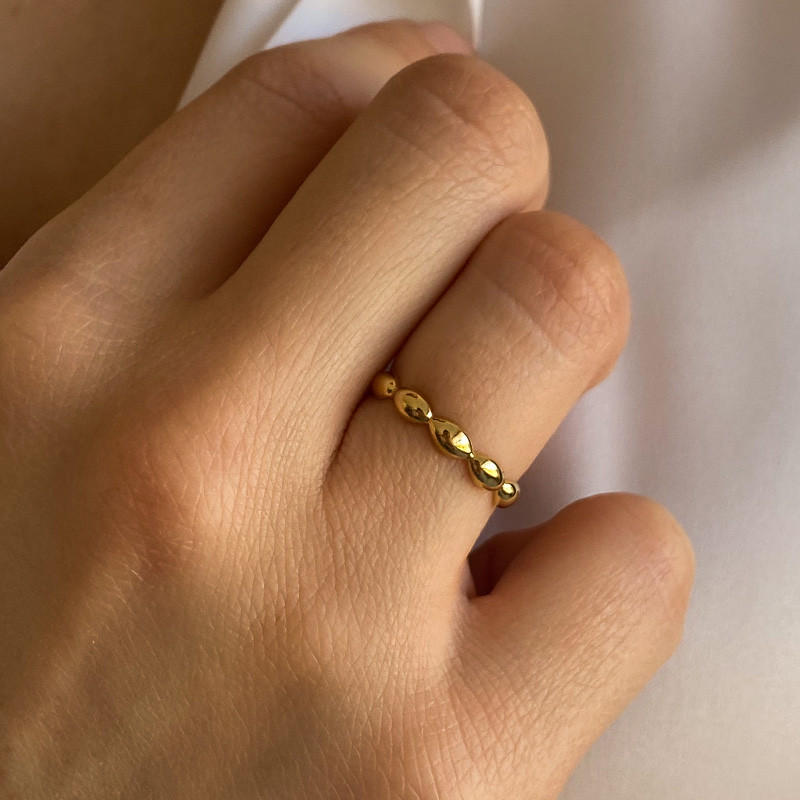 Bague Dorée anneau ovale