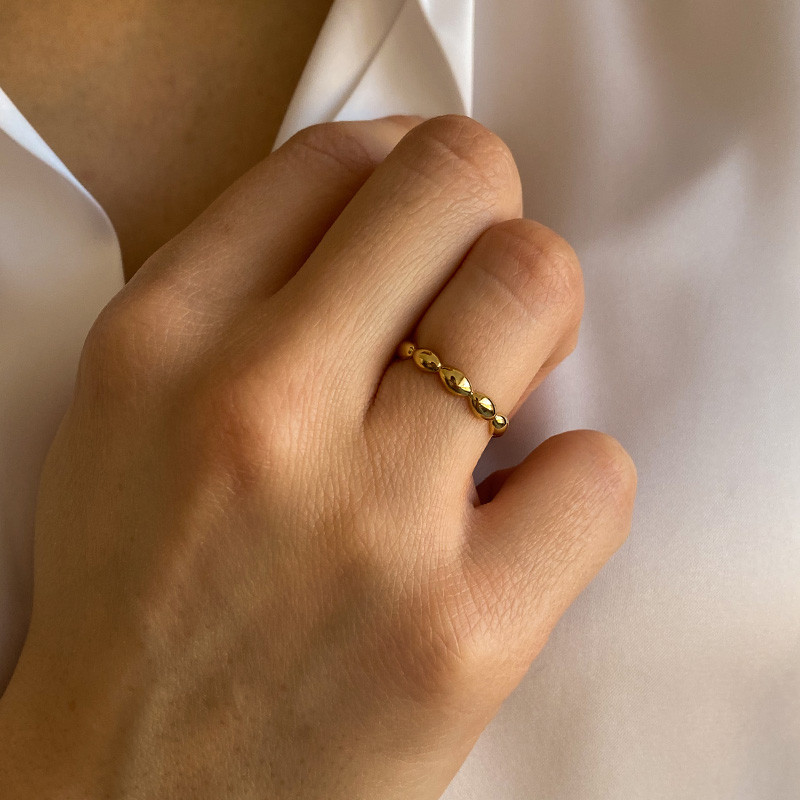 Bague Dorée anneau ovale