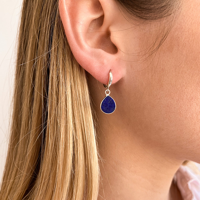 Boucles d'oreilles Goutte pierres