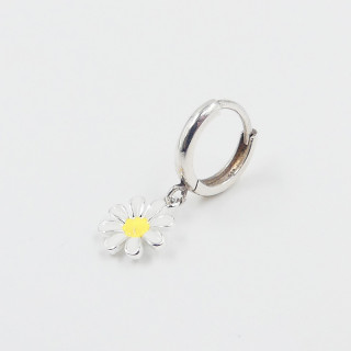 Boucle à l'unité Argent fleur