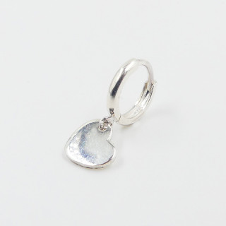 Boucle à l'unité Argent coeur