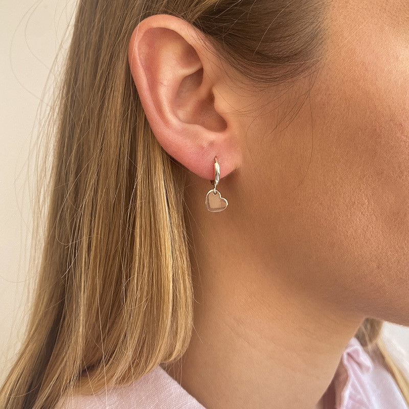 Boucle à l'unité Argent coeur