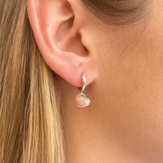 Boucle à l'unité Argent coeur