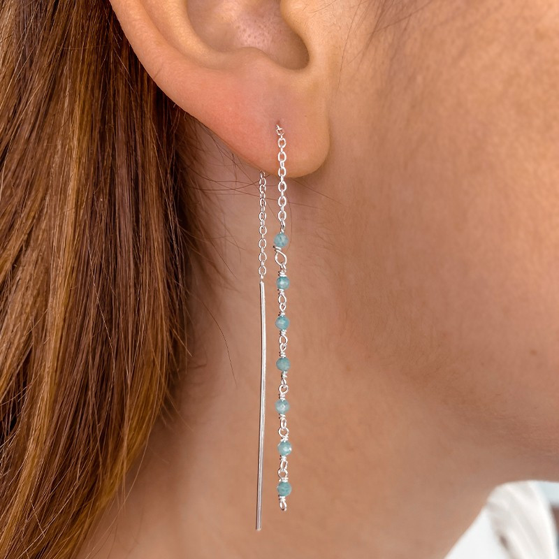 Boucles d'oreilles Argent pierres fines Links