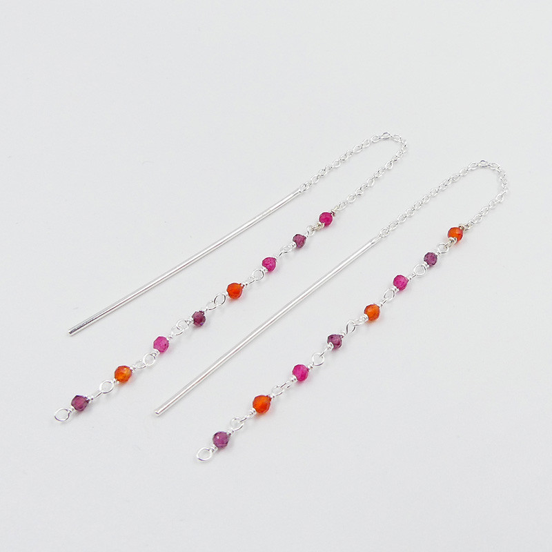 Boucles d'oreilles Argent pierres fines Links