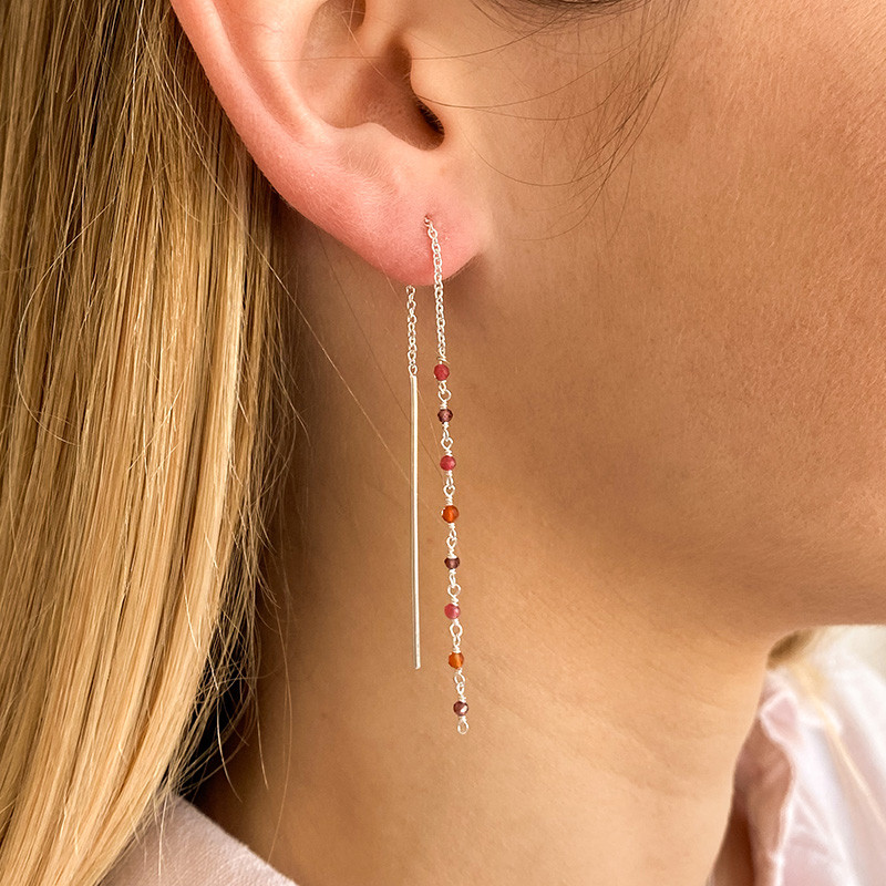 Boucles d'oreilles Argent pierres fines Links