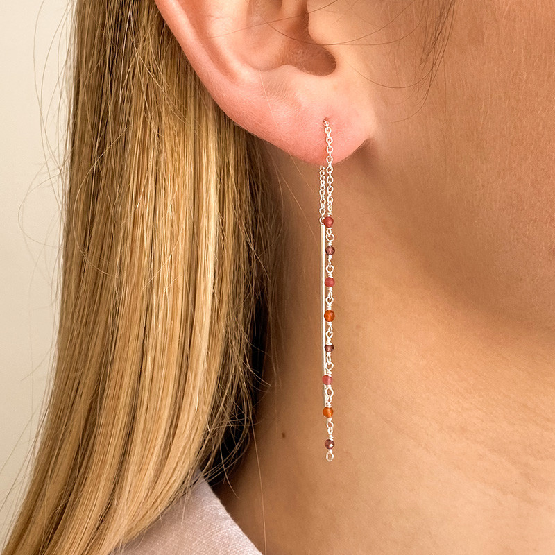 Boucles d'oreilles Argent pierres fines Links