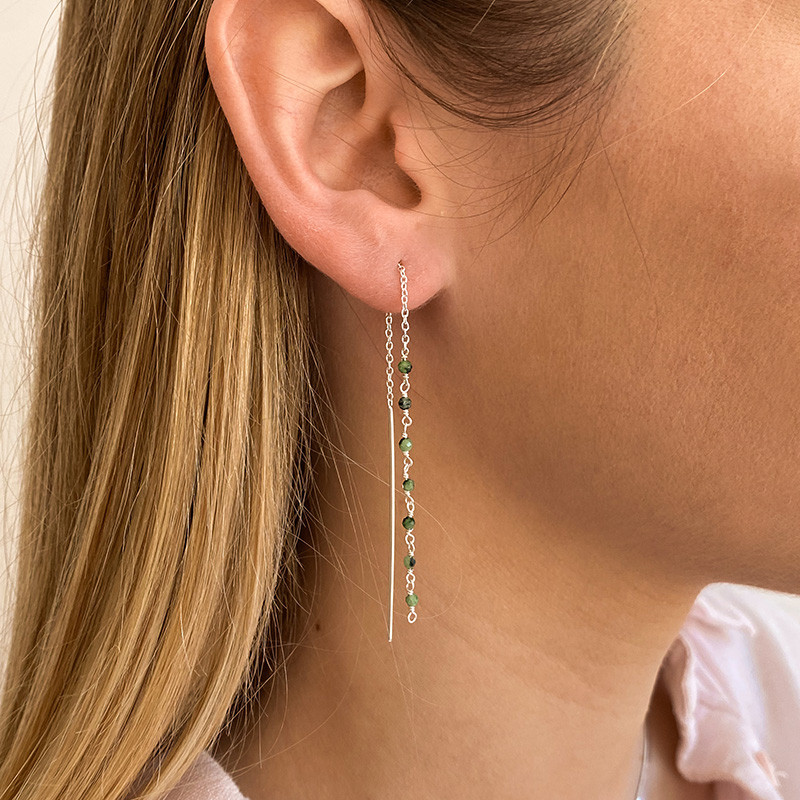 Boucles d'oreilles Argent pierres fines Links