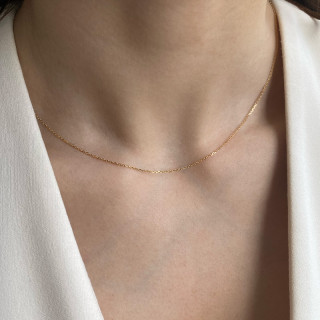 Chaîne Maille Forçat Fine en Or 18 Carats