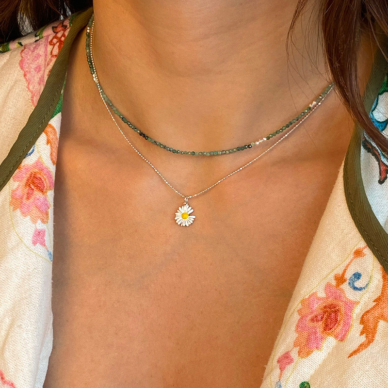 Collier Argent Marguerite