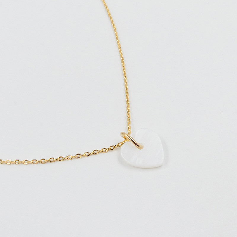 Charm's Plaqué Or coeur Nacre