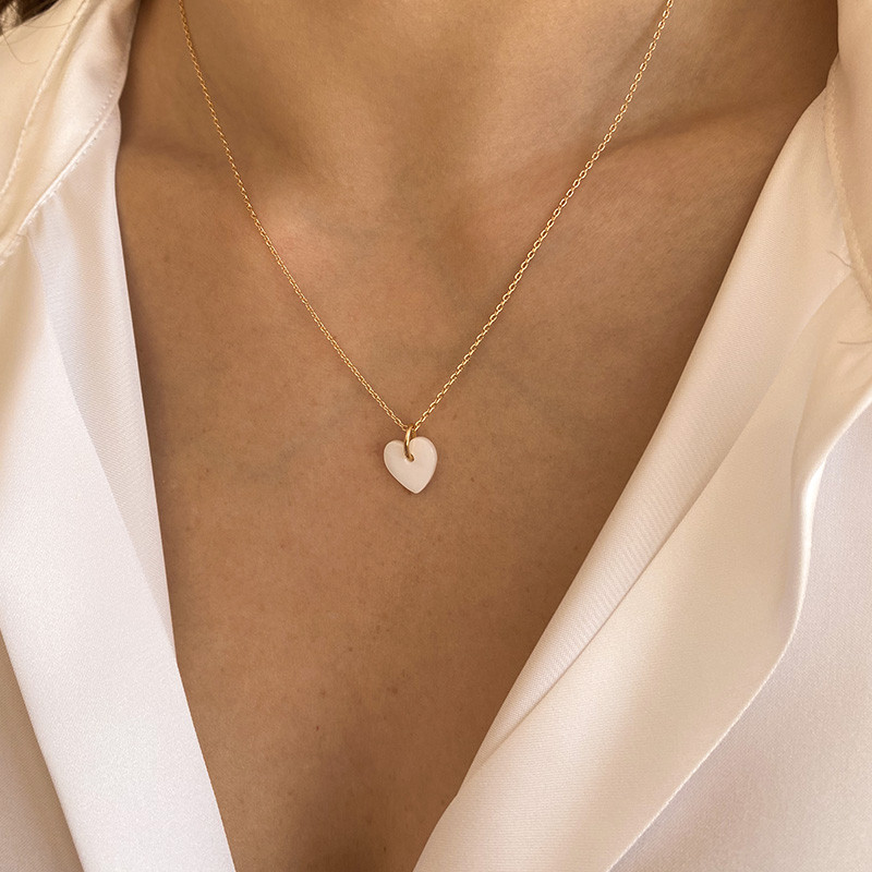 Charm's Plaqué Or coeur Nacre