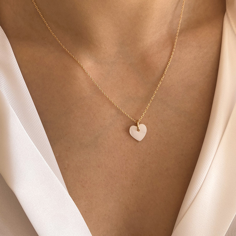 Charm's Plaqué Or coeur Nacre