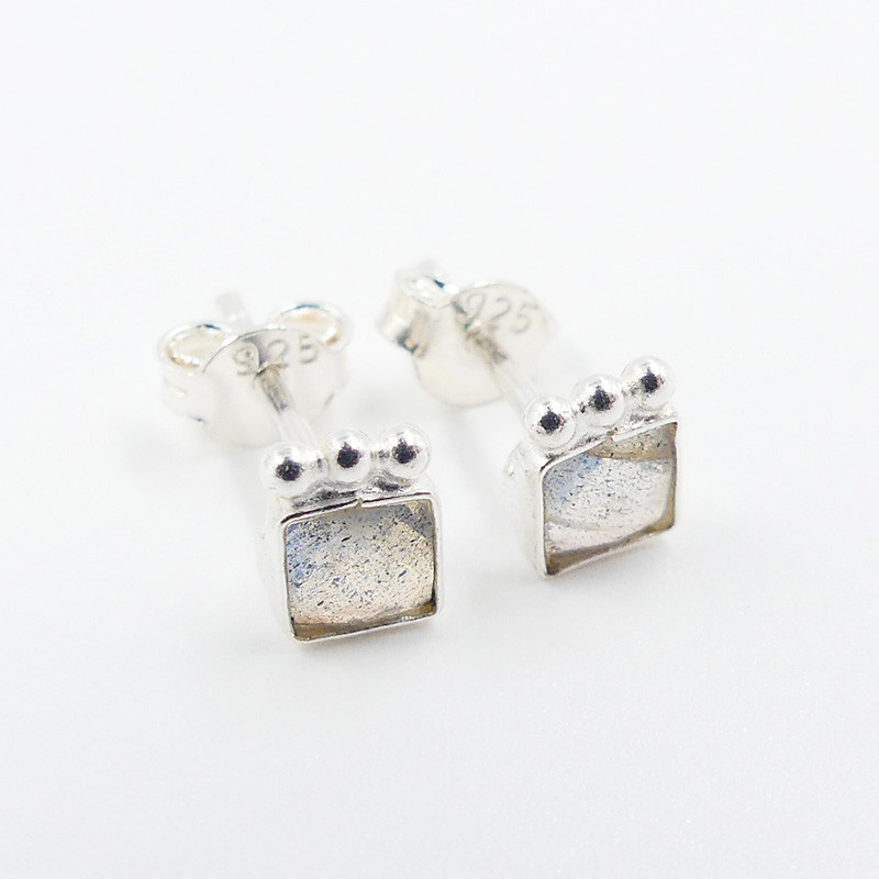 Clous d'oreilles Argent pierres